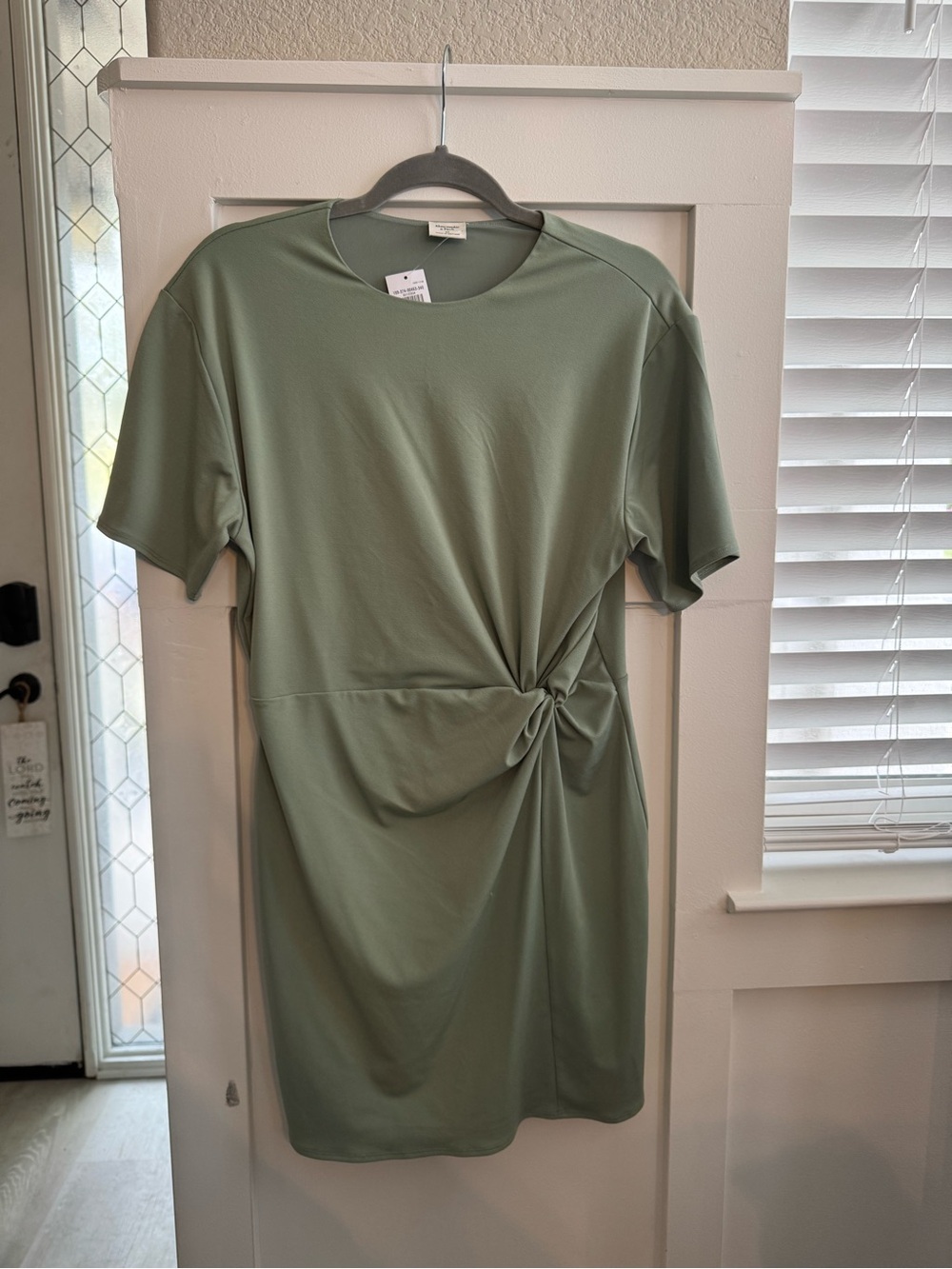 NWT Abercrombie Sage Green Mini Dress - Size ST
